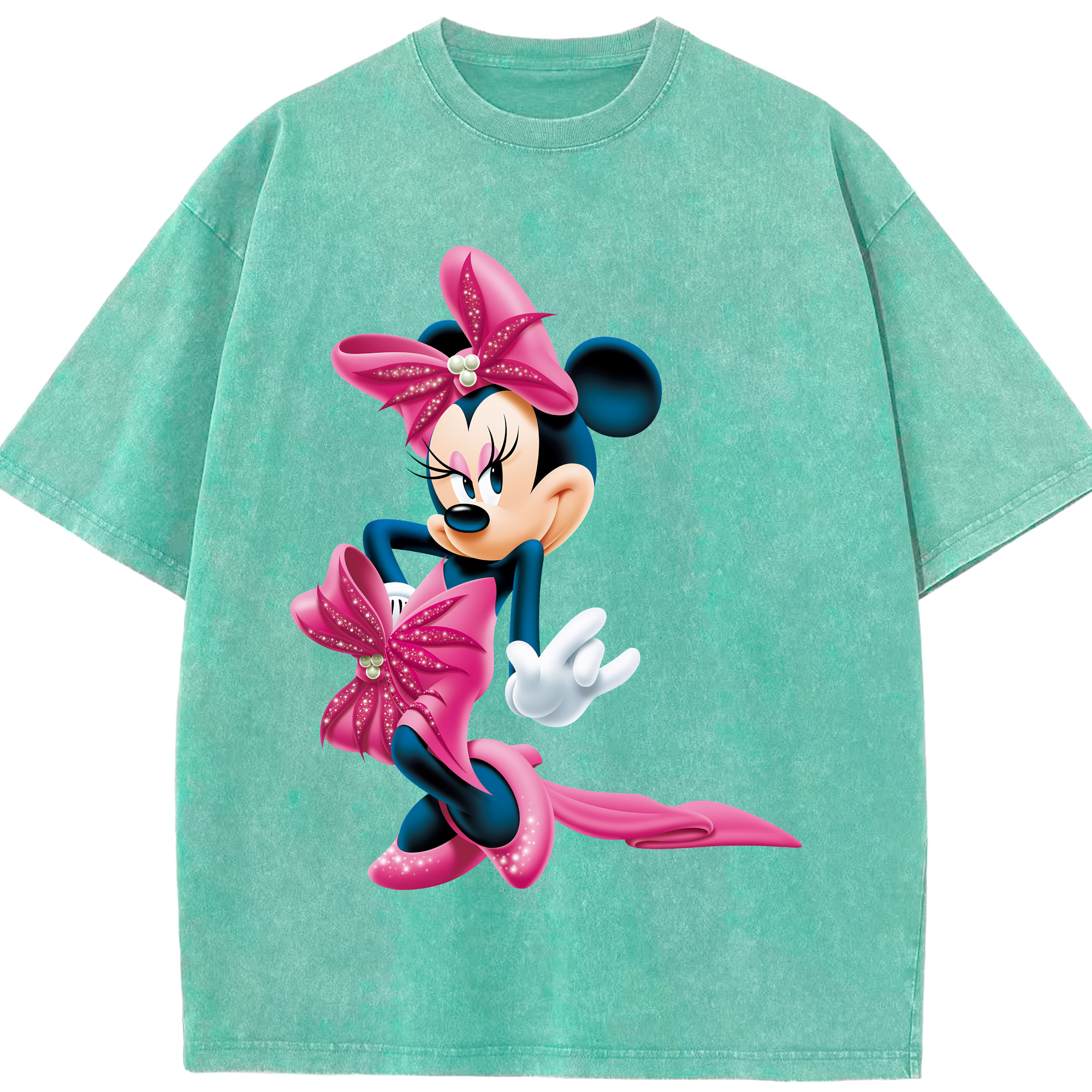 （画像用） ミッキーマウス Mickey Mouse 綿100% ヴィンテージ風 半袖Tシャツ（フロントプリント）